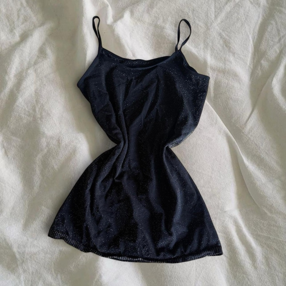 Bisou Bisou Black Glitter Cami